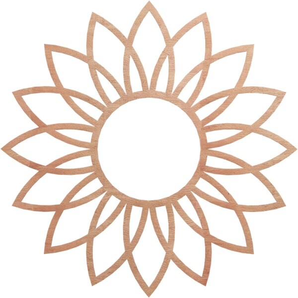 Ekena Millwork Daisy Wood Fretwork Pierced Ceiling Medallion, Cherry, 38"OD x 12 1/2"ID x 3/8"T CMWP38X38X0375DACH - main